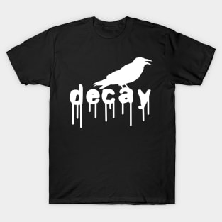 Raven sits on decay, Gothic fashion T-Shirt